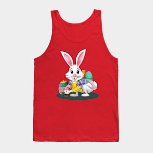 Easter Bunny Holding Eggs Tank Top